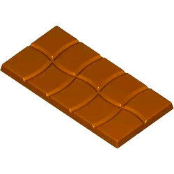 Tavoletta rettangolare onda 50 g stampo policarbonato 4 tavolette cioccolato 12x6 h0,63 cm