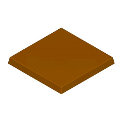 Stampo tavoletta di cioccolato da 40 g quadrata liscia 7x7 cm in policarbonato