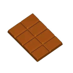 Tavoletta rettangolare 25 g stampo policarbonato cioccolato a quadretti lisci 75x53xh5,8 mm