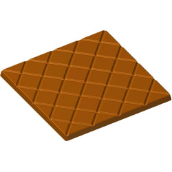 Tavoletta quadrata a quadretti 60 g stampo policarbonato 2 tavolette cioccolato 100,2x100,2xh5,2 mm