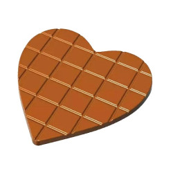 Stampo policarbonato tavoletta cuore di cioccolato 111,5x111,5xh5 mm 50 g