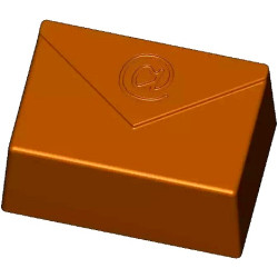 Stampo policarbonato cremino e-mail per 24 cioccolatini di dimensioni 3x2xh1,5 cm 10 g