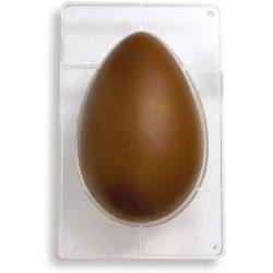 Stampo uova di pasqua 350 g, 1 impronta, 230x163xh80 mm in policarbonato per cioccolato Decora