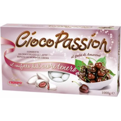 Ciocopassion amarena Crispo: confetti bianchi 1 Kg