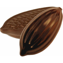 Cabossa 40 g: stampo in policarbonato a forma di frutto della pianta di cacao, di cioccolato di dimensioni 98,7x47,4 mm