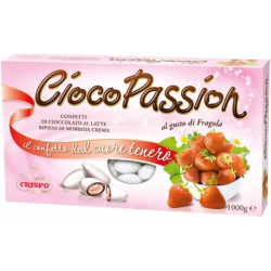 Ciocopassion alla fragola confetti bianchi Crispo 1 Kg