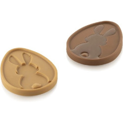 Choco uovo Silikomart stampo silicone tavoletta uovo di cioccolato con decoro coniglio 103x79xh10 mm