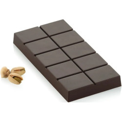 Dubai bar Silikomart: stampo in silicone marrone per la Dubai Chocolate Bar, tavoletta di cioccolato 15,5x7,5xh1,5 cm