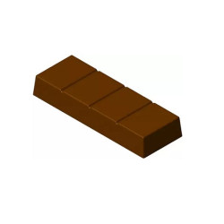 Stampo cioccolato forma torroncino o barretta rettangolare di cioccolato da 50 g, lunga 10 cm in policarbonato